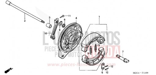 REAR BRAKE PANEL VT750C7 de 2007
